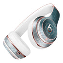 Scratched Teal and White Surface with Silver Sparkle Full-Body Skin Kit for the Beats by Dre Solo 3 Wireless Headphones
