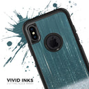 Scratched Teal and White Surface with Silver Sparkle - Skin Kit for the iPhone OtterBox Cases