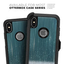 Scratched Teal and White Surface with Silver Sparkle - Skin Kit for the iPhone OtterBox Cases