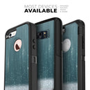 Scratched Teal and White Surface with Silver Sparkle - Skin Kit for the iPhone OtterBox Cases