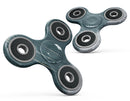Scratched Teal and White Surface with Silver Sparkle Full-Body Fidget Spinner Skin-Kit