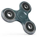 Scratched Teal and White Surface with Silver Sparkle Full-Body Fidget Spinner Skin-Kit