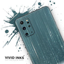 Scratched Teal and White Surface with Silver Sparkle - Premium Vinyl Skin Decal for Samsung Galaxy S25 Ultra, S24, S23, S22 & All Galaxy S Models