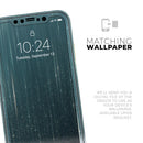 Scratched Teal and White Surface with Silver Sparkle - Vinyl Skin Wrap for iPhone 17 Pro Max, 17 Pro, 17 Air, 17, 16 & All Models — Soft Matte or Ultra Gloss