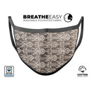 Scratched and Grungy Royal Pattern - Made in USA Mouth Cover Unisex Anti-Dust Cotton Blend Reusable & Washable Face Mask with Adjustable Sizing for Adult or Child