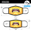 Screaming Emoji Ahhh! - Made in USA Mouth Cover Unisex Anti-Dust Cotton Blend Reusable & Washable Face Mask with Adjustable Sizing for Adult or Child