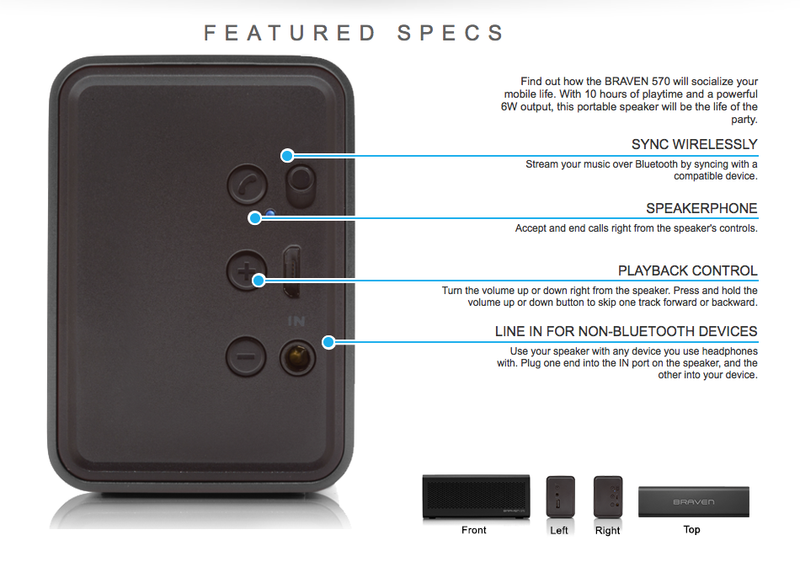 The Pink & Blue Floral Illustration Skin for the Braven 570 Wireless Bluetooth Speaker