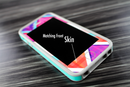 The Glossy Red 3D Love Hearts Skin Set for the iPhone 5-5s Skech Glow Case