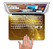 The Abstract Gold Fantasy Swoop Skin Set for the Apple MacBook Pro 15"