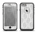 The White Floral Lace Skin Set for the Apple iPhone 6 LifeProof Fre Case