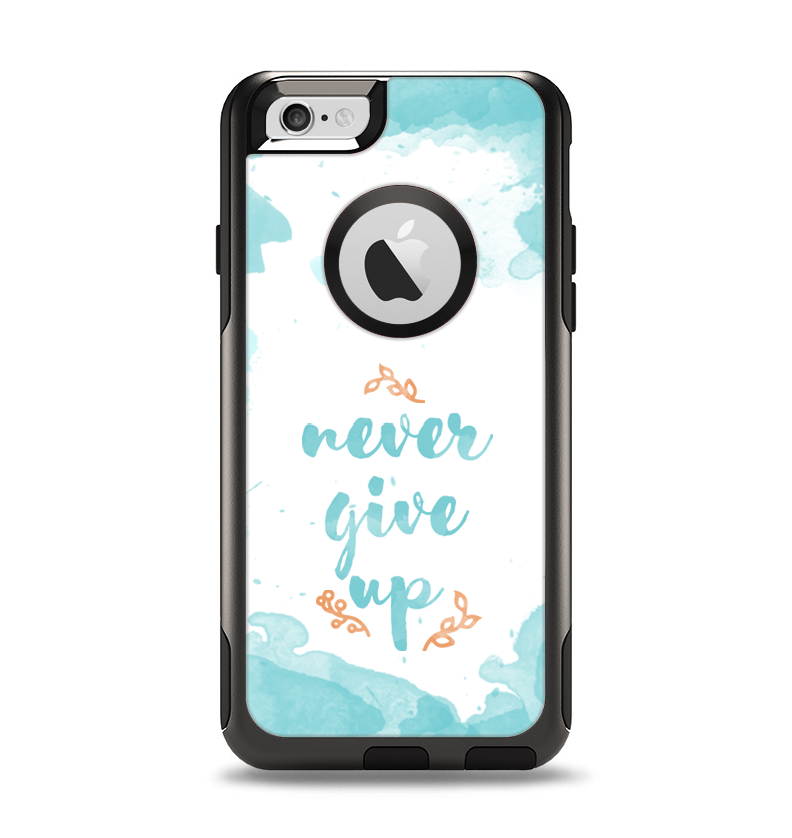 The "Never Give Up" Womens Apple iPhone 6 Otterbox Commuter Case Skin Set