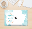 The "Never Give Up" Women's Skin Set for the Apple MacBook (All Versions Available)