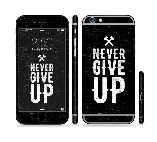 The "Never Give Up" Men's Skin Set for the Apple iPhone