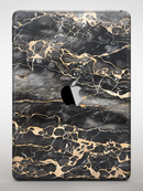 Black and Gold Marble Surface Full-Body Skin for the Apple iPad Pro (12.9" or 9.7" available)
