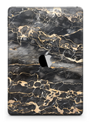 Black and Gold Marble Surface Full-Body Skin for the Apple iPad Pro (12.9" or 9.7" available)