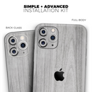 Smooth Gray Wood - Protective Skin Wrap & Decal – Compatible with iPhone SE to iPhone 17 Pro Max (All Models)