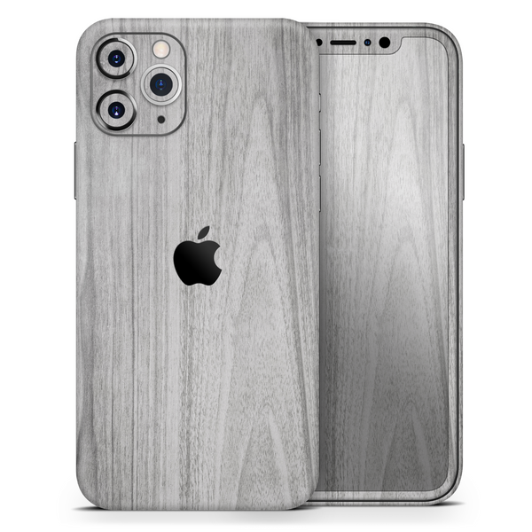 Smooth Gray Wood // Skin-Kit compatible with the Apple iPhone 14, 13, 12, 12 Pro Max, 12 Mini, 11 Pro, SE, X/XS + (All iPhones Available)