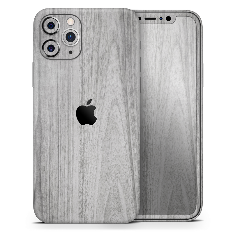 Smooth Gray Wood - Protective Skin Wrap & Decal – Compatible with iPhone SE to iPhone 17 Pro Max (All Models)