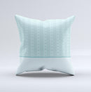 Seamless Blue Subtle Floral Strips ink-Fuzed Decorative Throw Pillow