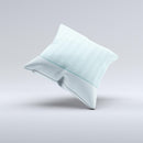 Seamless Blue Subtle Floral Strips ink-Fuzed Decorative Throw Pillow