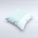 Seamless Blue Subtle Floral Strips ink-Fuzed Decorative Throw Pillow
