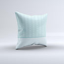 Seamless Blue Subtle Floral Strips ink-Fuzed Decorative Throw Pillow