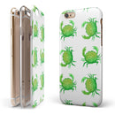 Seamless Green Crab WaterColor iPhone 6/6s or 6/6s Plus 2-Piece Hybrid INK-Fuzed Case