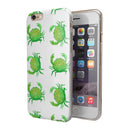 Seamless Green Crab WaterColor iPhone 6/6s or 6/6s Plus 2-Piece Hybrid INK-Fuzed Case