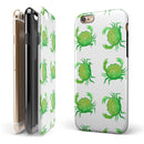 Seamless Green Crab WaterColor iPhone 6/6s or 6/6s Plus 2-Piece Hybrid INK-Fuzed Case