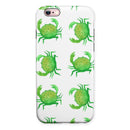 Seamless Green Crab WaterColor iPhone 6/6s or 6/6s Plus 2-Piece Hybrid INK-Fuzed Case