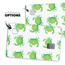 Seamless Green Crab WaterColor - Premium Protective Decal Skin-Kit for the Apple Credit Card