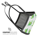Seamless Green Crab WaterColor - Made in USA Mouth Cover Unisex Anti-Dust Cotton Blend Reusable & Washable Face Mask with Adjustable Sizing for Adult or Child