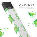 Seamless Green Crab WaterColor - Premium Decal Protective Skin-Wrap Sticker compatible with the Juul Labs vaping device