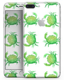 Seamless Green Crab WaterColor - Skin-kit for the iPhone 8 or 8 Plus