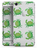 Seamless Green Crab WaterColor - Skin-kit for the iPhone 8 or 8 Plus
