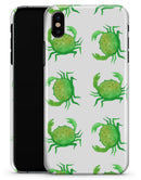 Seamless Green Crab WaterColor - iPhone X Clipit Case