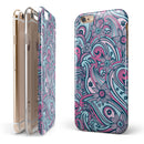 Seamless Mint and Pink Sprout iPhone 6/6s or 6/6s Plus 2-Piece Hybrid INK-Fuzed Case
