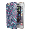 Seamless Mint and Pink Sprout iPhone 6/6s or 6/6s Plus 2-Piece Hybrid INK-Fuzed Case