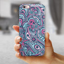 Seamless Mint and Pink Sprout iPhone 6/6s or 6/6s Plus 2-Piece Hybrid INK-Fuzed Case