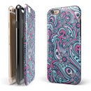 Seamless Mint and Pink Sprout iPhone 6/6s or 6/6s Plus 2-Piece Hybrid INK-Fuzed Case