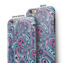 Seamless Mint and Pink Sprout iPhone 6/6s or 6/6s Plus 2-Piece Hybrid INK-Fuzed Case