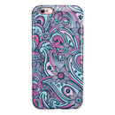 Seamless Mint and Pink Sprout iPhone 6/6s or 6/6s Plus 2-Piece Hybrid INK-Fuzed Case