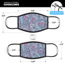 Seamless Mint and Pink Sprout - Made in USA Mouth Cover Unisex Anti-Dust Cotton Blend Reusable & Washable Face Mask with Adjustable Sizing for Adult or Child