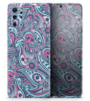 Seamless Mint and Pink Sprout - Premium Vinyl Skin Decal for Samsung Galaxy S25 Ultra, S24, S23, S22 & All Galaxy S Models