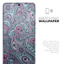 Seamless Mint and Pink Sprout - Premium Vinyl Skin Decal for Samsung Galaxy S25 Ultra, S24, S23, S22 & All Galaxy S Models