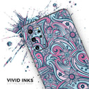 Seamless Mint and Pink Sprout - Premium Vinyl Skin Decal for Samsung Galaxy S25 Ultra, S24, S23, S22 & All Galaxy S Models