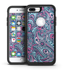 Seamless Mint and Pink Sprout - iPhone 7 or 7 Plus Commuter Case Skin Kit
