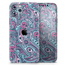 Seamless Mint and Pink Sprout - Protective Skin Wrap & Decal – Compatible with iPhone SE to iPhone 17 Pro Max (All Models)