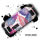 Seamless Pink & Blue Color Leaves // Vinyl Skin Wrap for Steam Deck OLED & Steam Deck (LCD) — Soft Matte or Ultra Gloss