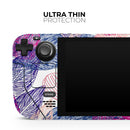 Seamless Pink & Blue Color Leaves // Vinyl Skin Wrap for Steam Deck OLED & Steam Deck (LCD) — Soft Matte or Ultra Gloss